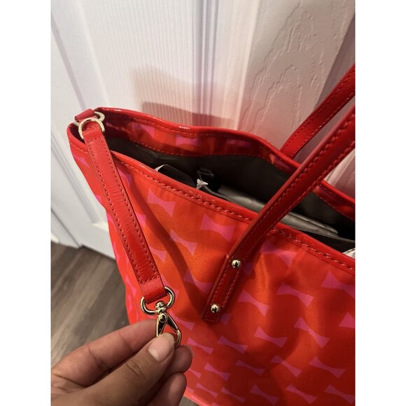 Kate Spade New York Bow Shoppe Red and Pink Harmony Baby Bag - Picture 9 of 16
